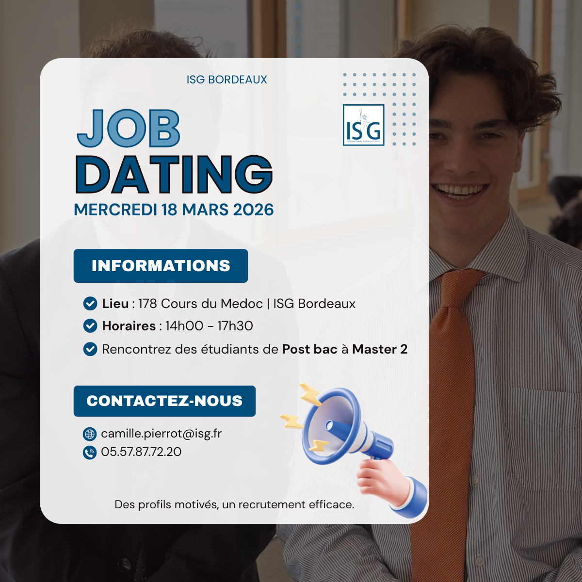 ISG Business School - Job dating le 18 mars 2026